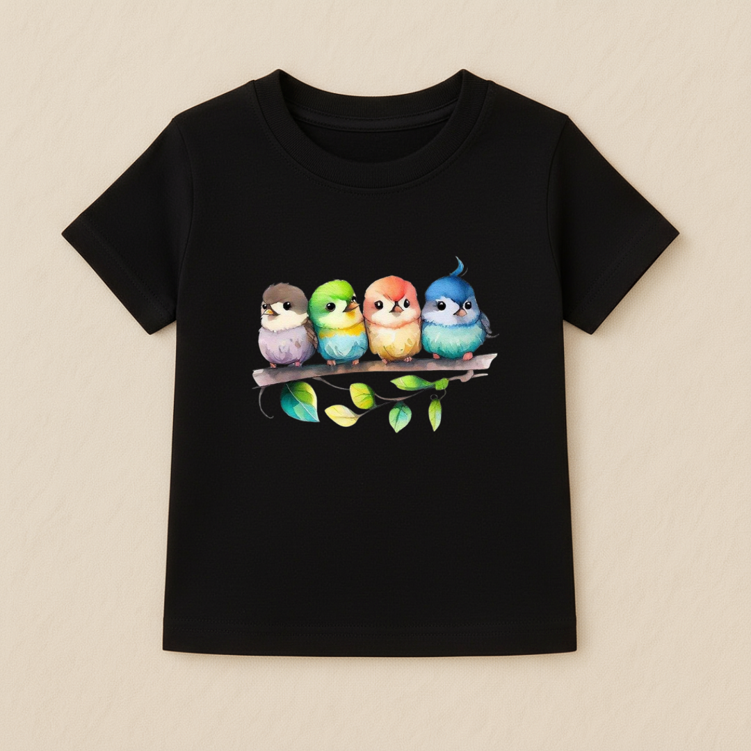 Baby Girls Colorful Birds T-Shirt