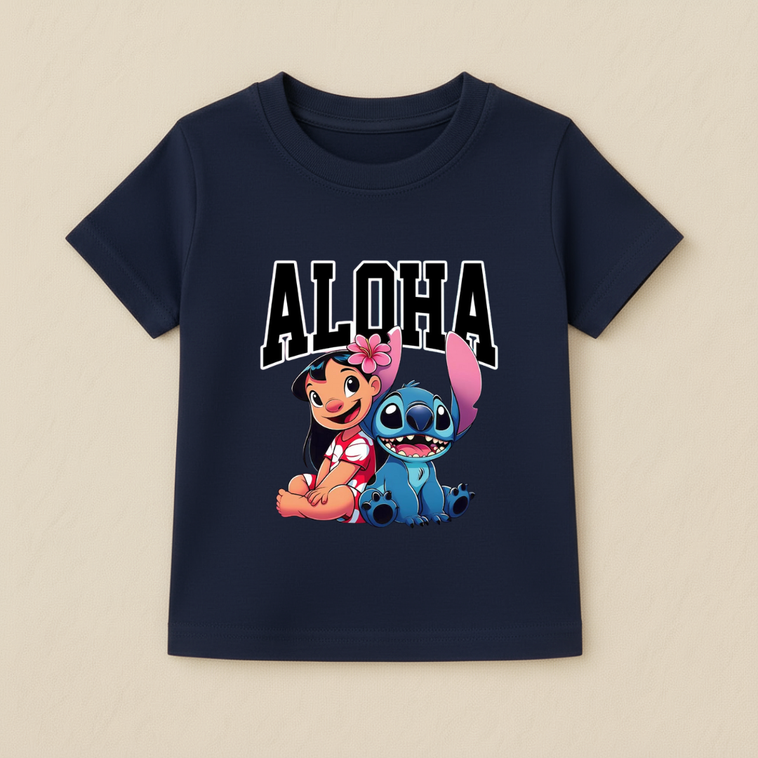 Kids Girls Aloha stitch Tshirt