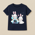 Kids Girls Bunny Hello Tshirt