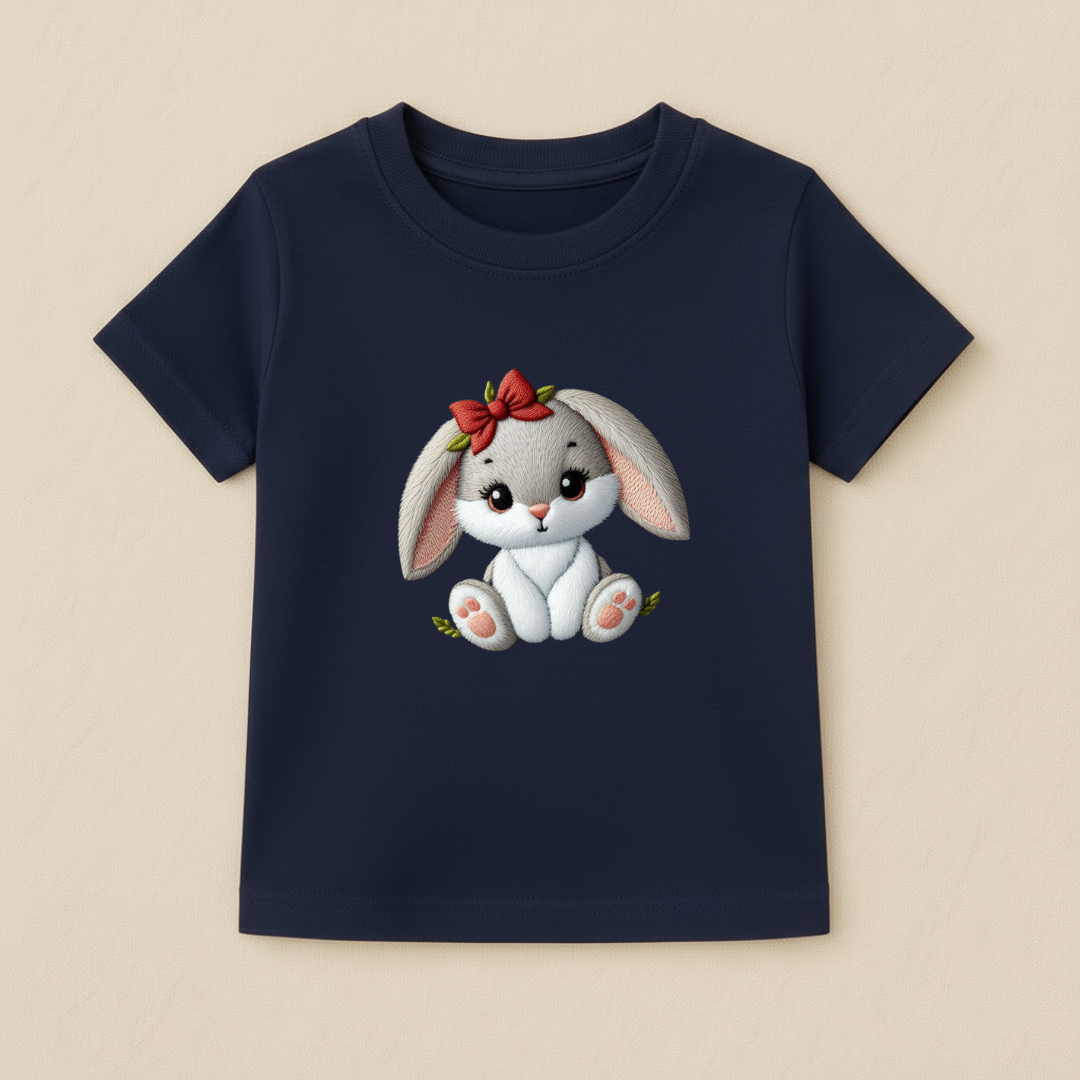 Baby Girls Bunny with Bow T-Shirt