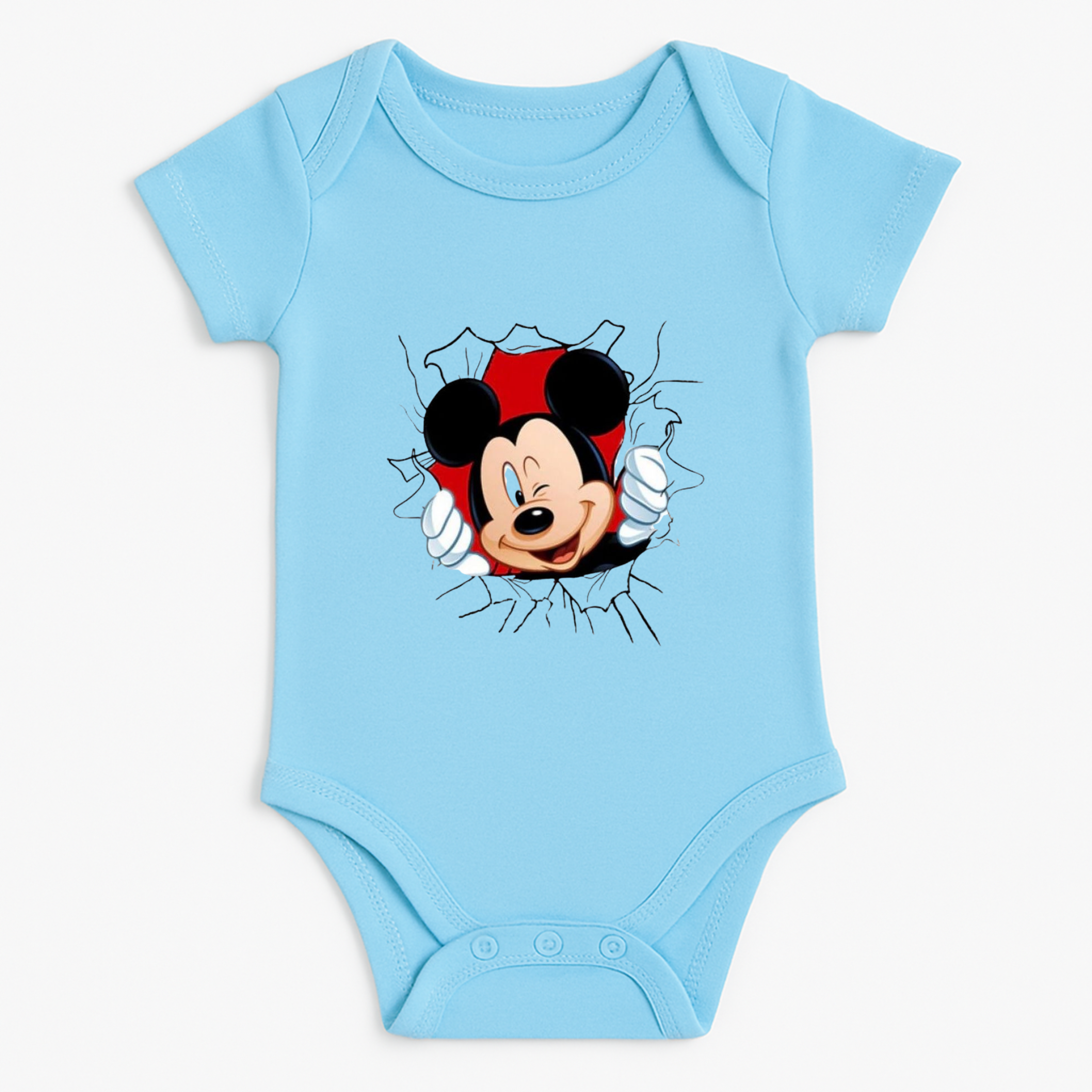 Peek-a-Boo Mickey Baby Rompers