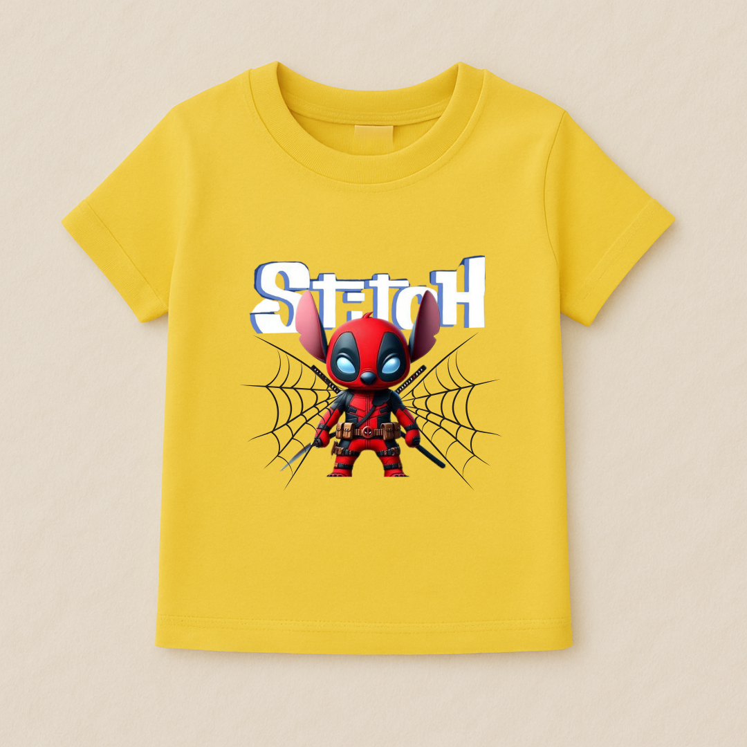 Funny Baby Boy Deadpool Stitch Tshirt