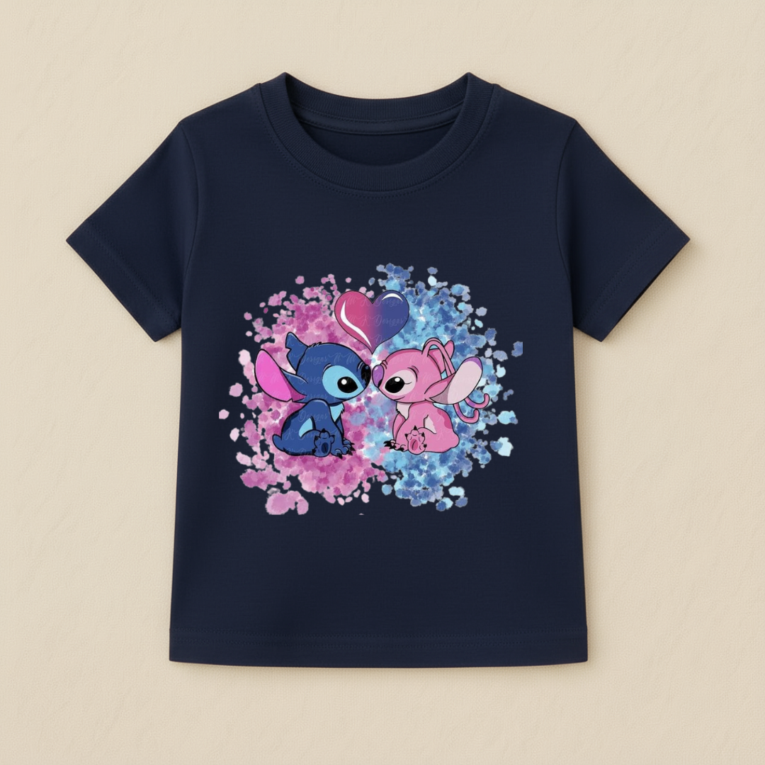 Kids Girls Splash Stitch Tshirt