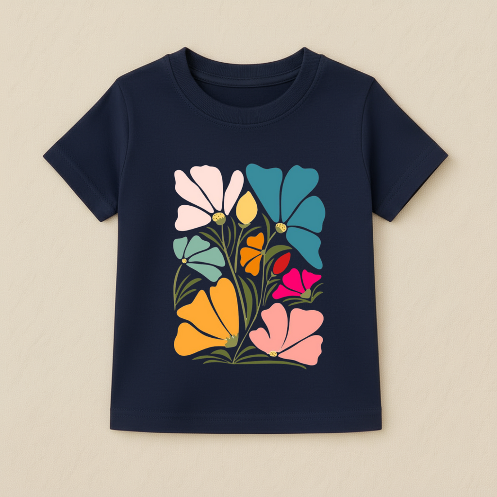 Kids Girls Bright Leaves Tshirt