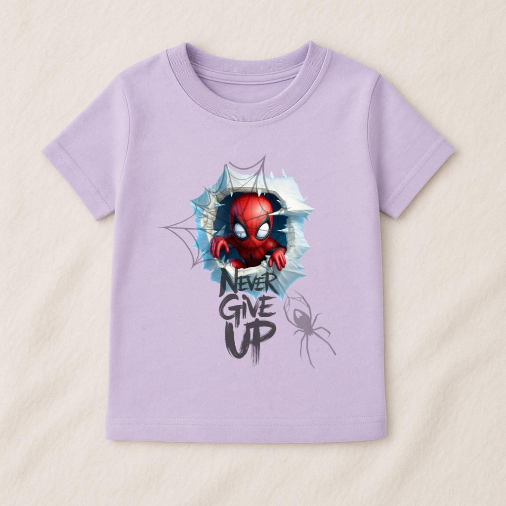 Baby Boy Spider Man “Never Give Up” Graphic T-Shirt