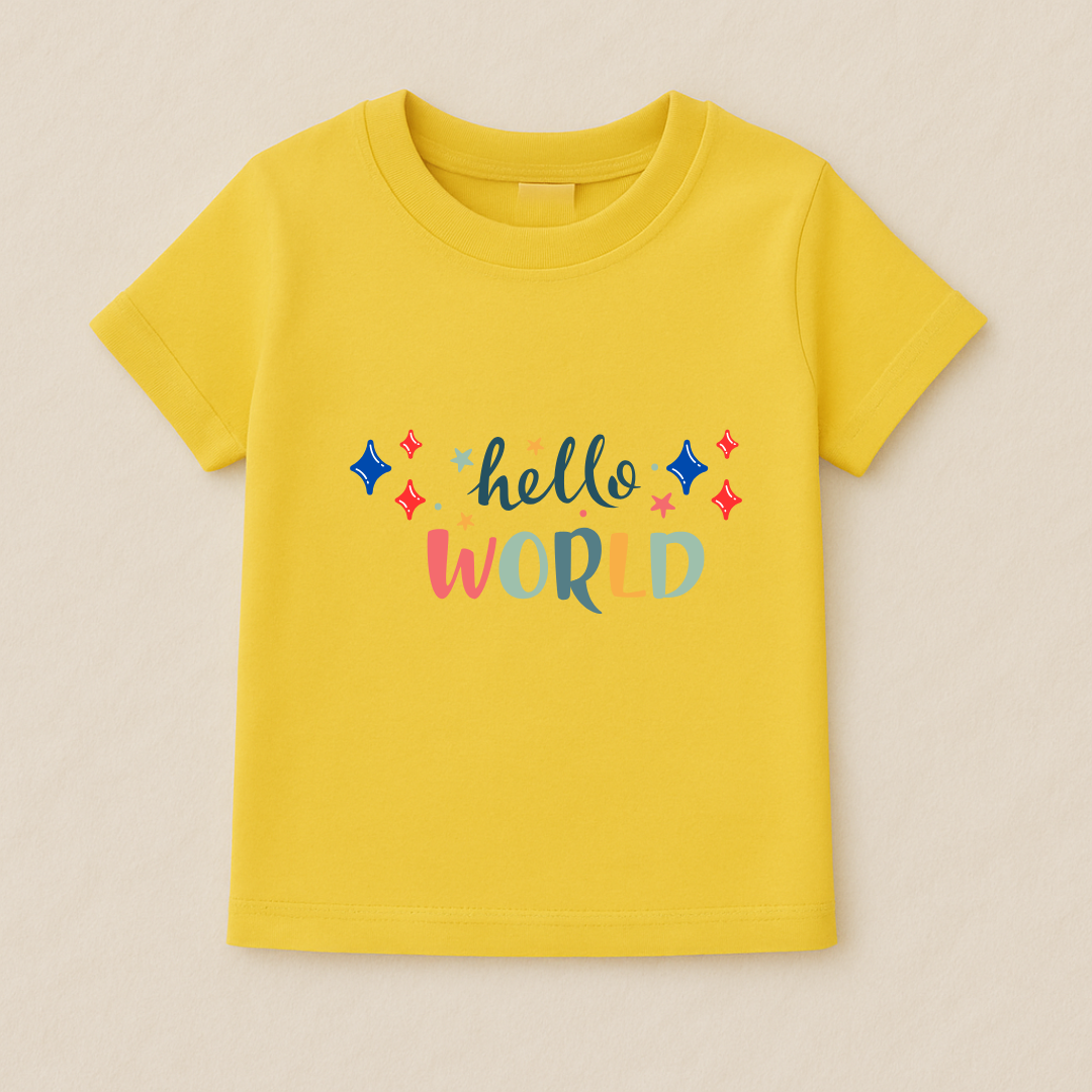 Hello World Baby Boy Tshirt