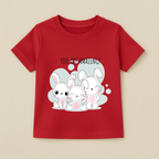 Kids Girls Cute Bunny Friends Tshirt