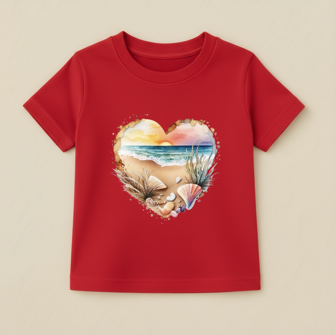Baby Girls Beach Sunset T-Shirt