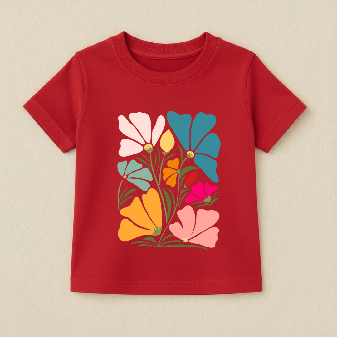 Kids Girls Bright Leaves Tshirt