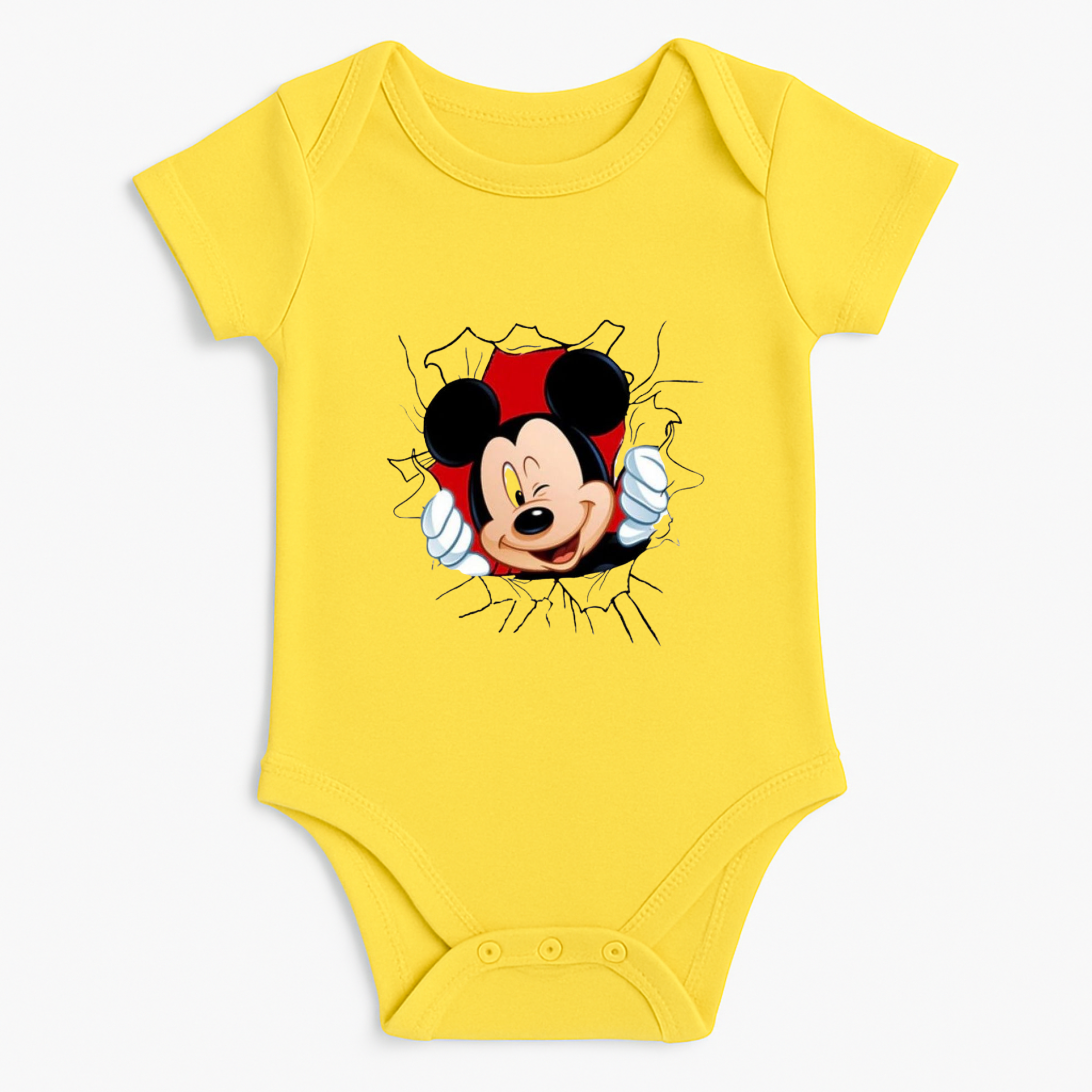 Peek-a-Boo Mickey Baby Rompers