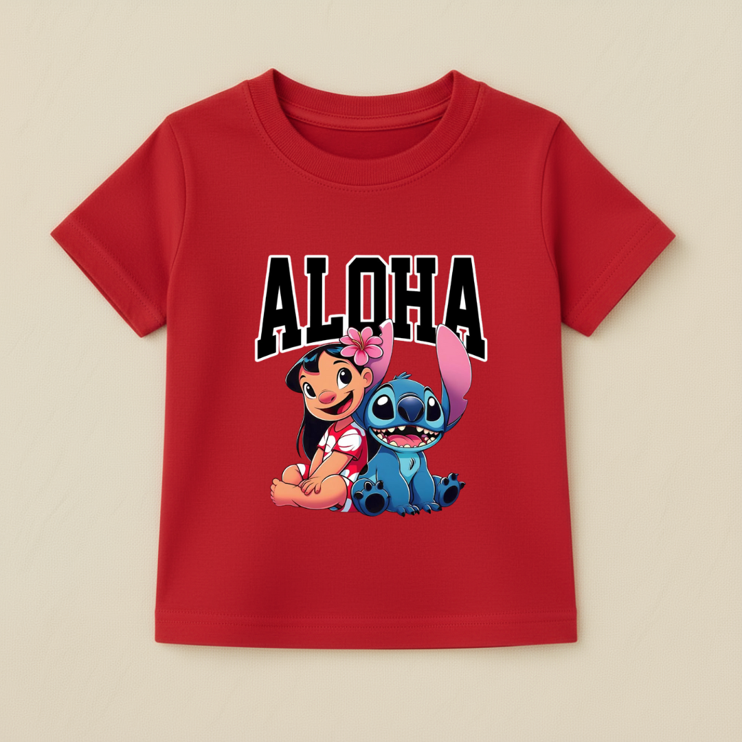 Kids Girls Aloha stitch Tshirt