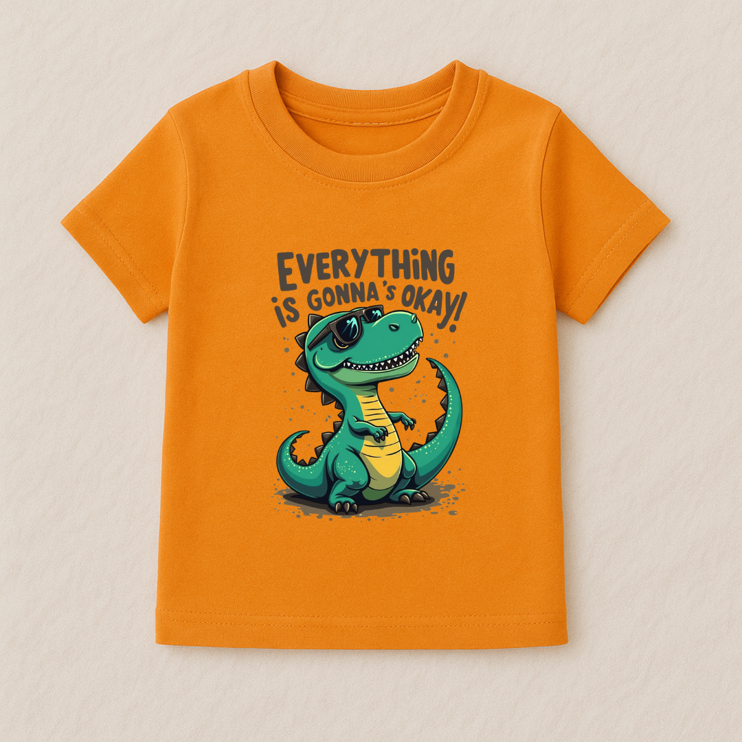 Kids Boys Dino Positive Vibes Tshirt