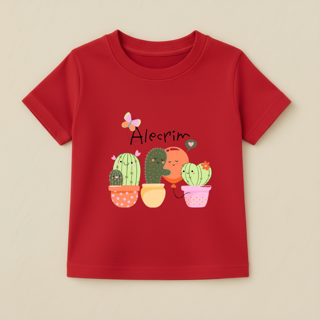 Kids Girls Cactus Summer Tshirt