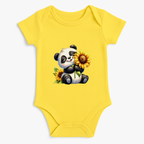 Panda with Sunflower Baby Romper