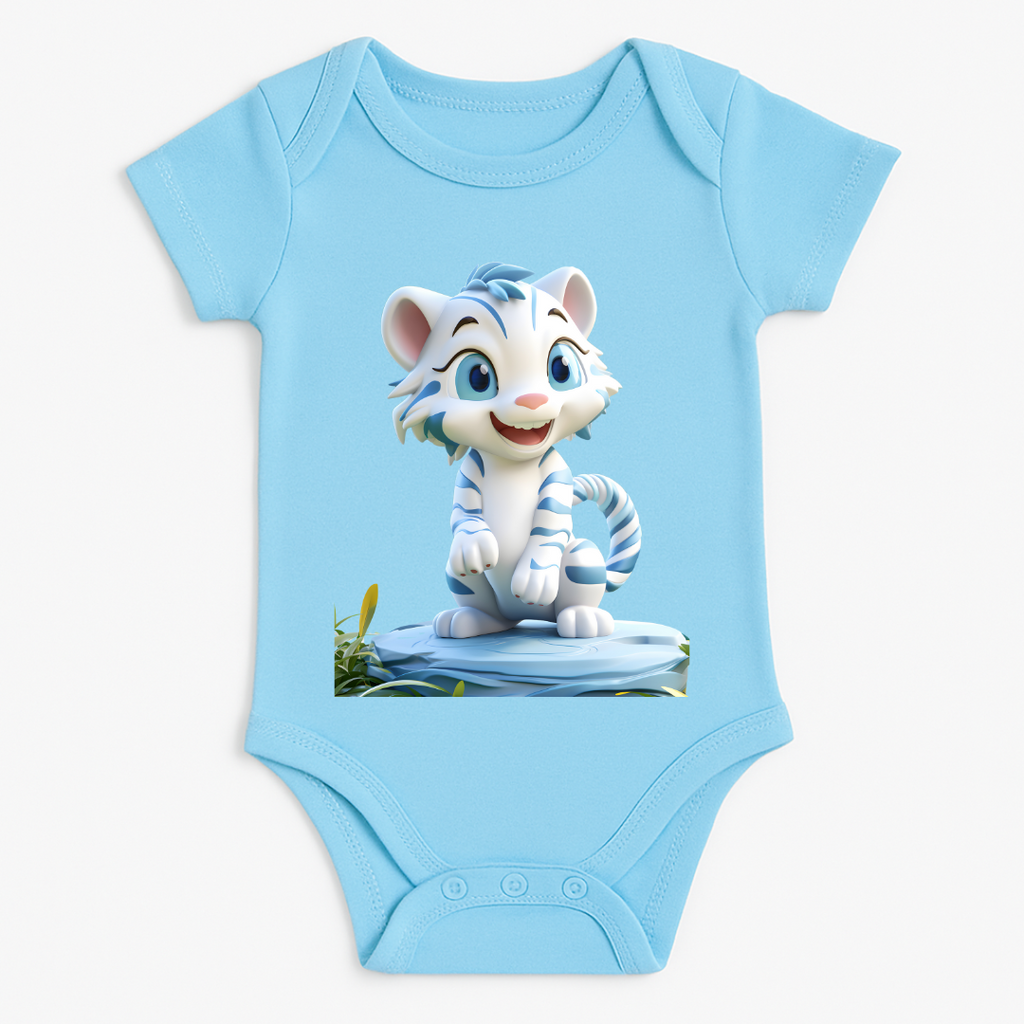 Cute White Tiger Baby Romper