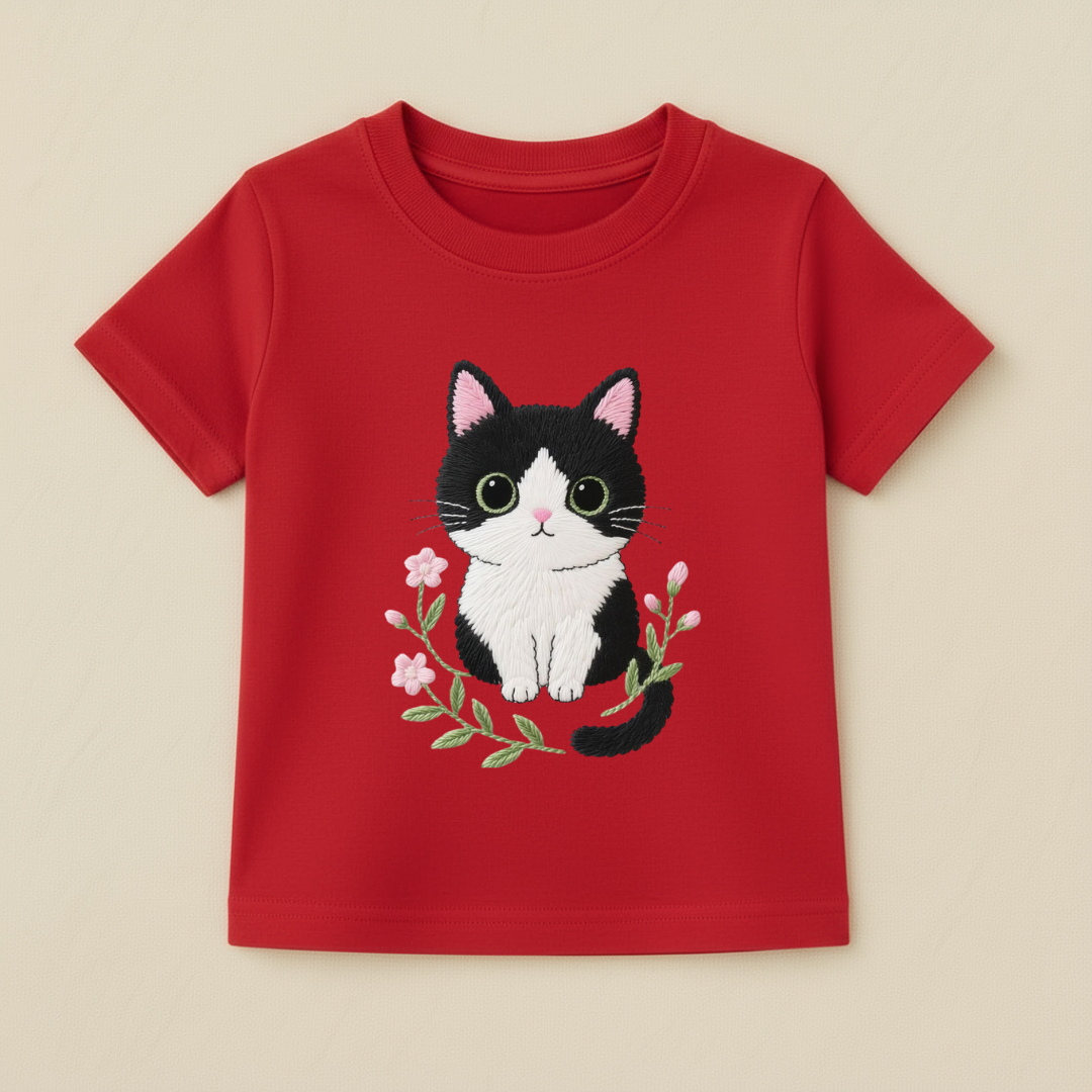 Baby Girls Cute Cat T-Shirt