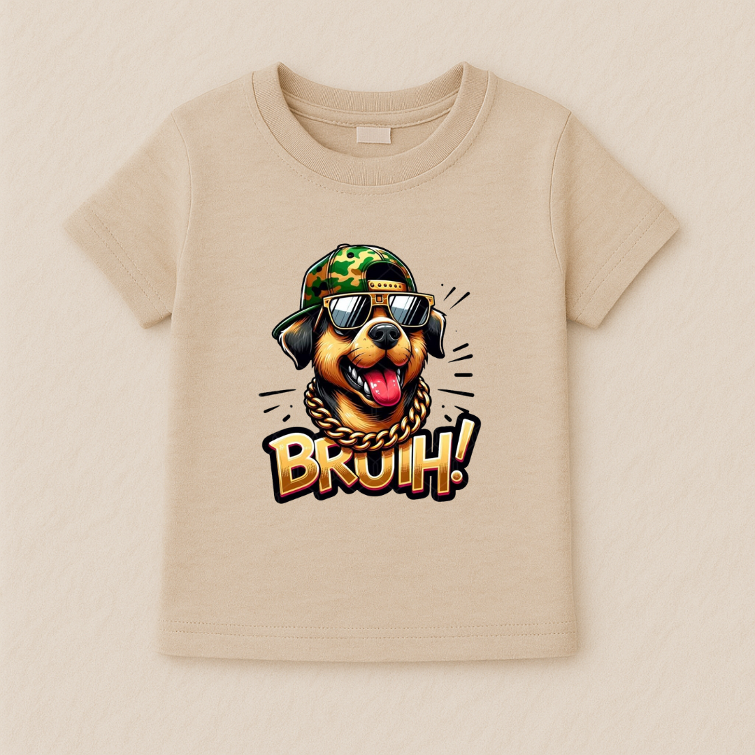 Kids Boys Bruuh Dog Tshirt