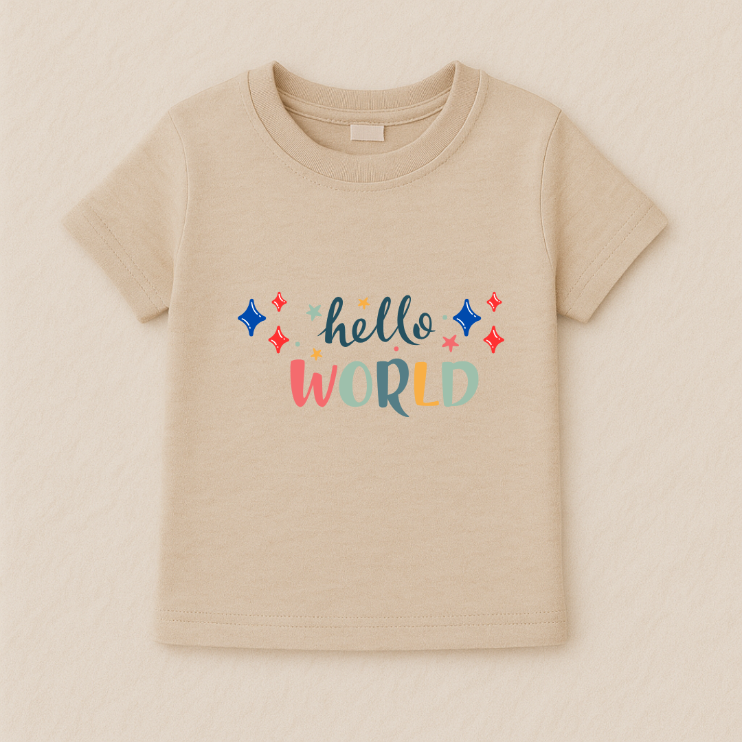 Hello World Baby Boy Tshirt