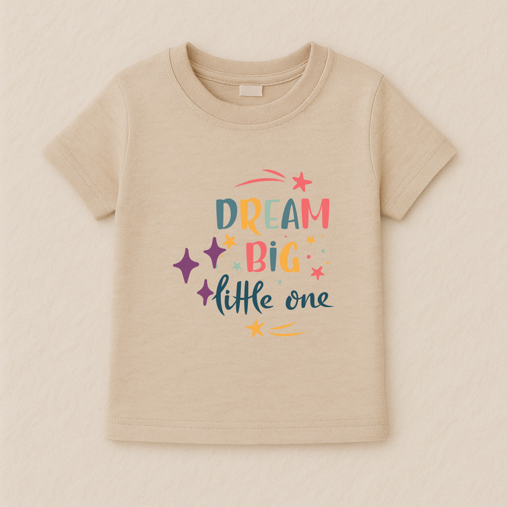 Dream Big Little One Baby Boy Tshirt