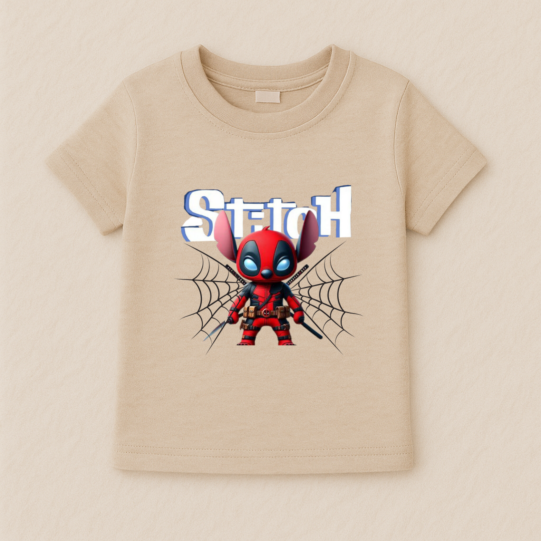 Funny Baby Boy Deadpool Stitch Tshirt