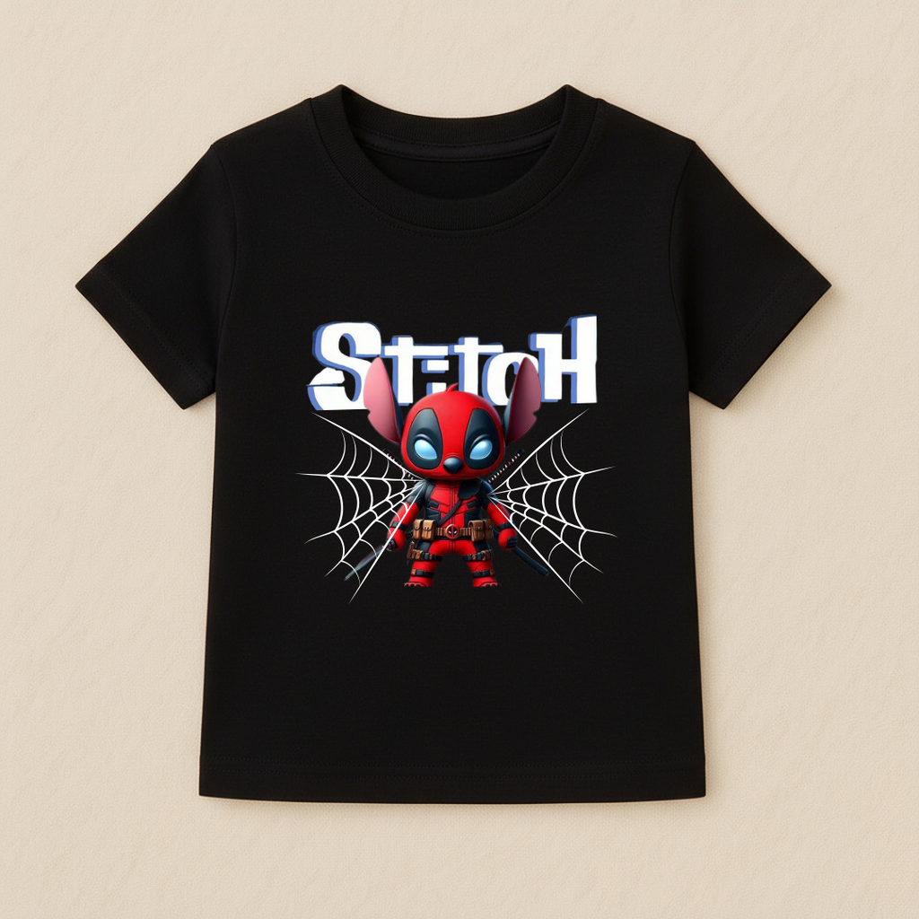 Funny Baby Boy Deadpool Stitch Tshirt