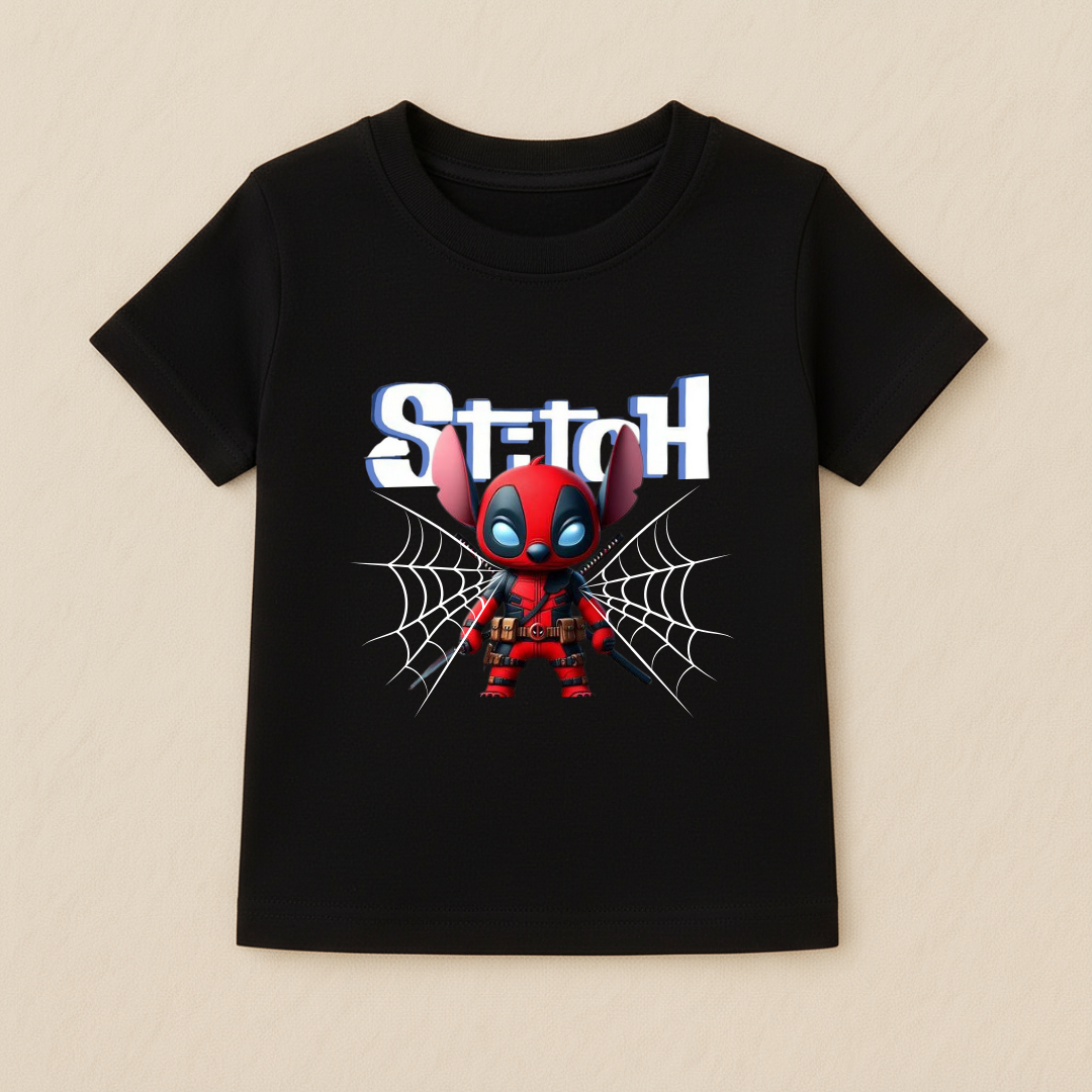 Funny Baby Boy Deadpool Stitch Tshirt
