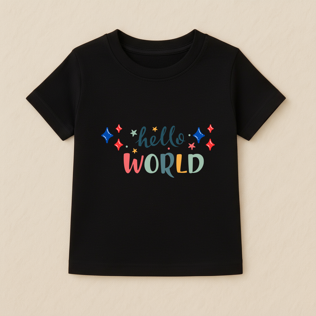 Hello World Baby Boy Tshirt