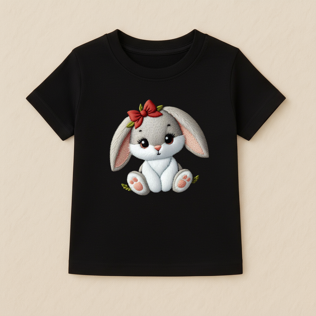 Baby Girls Bunny with Bow T-Shirt