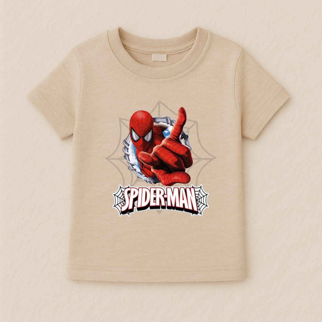 Baby Boy Spider Man web slinging Graphic T-Shirt