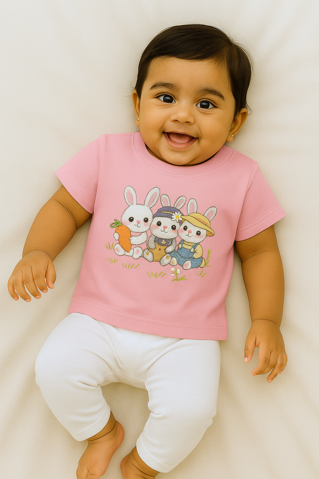 Baby Girls Bunny Trio T-Shirt