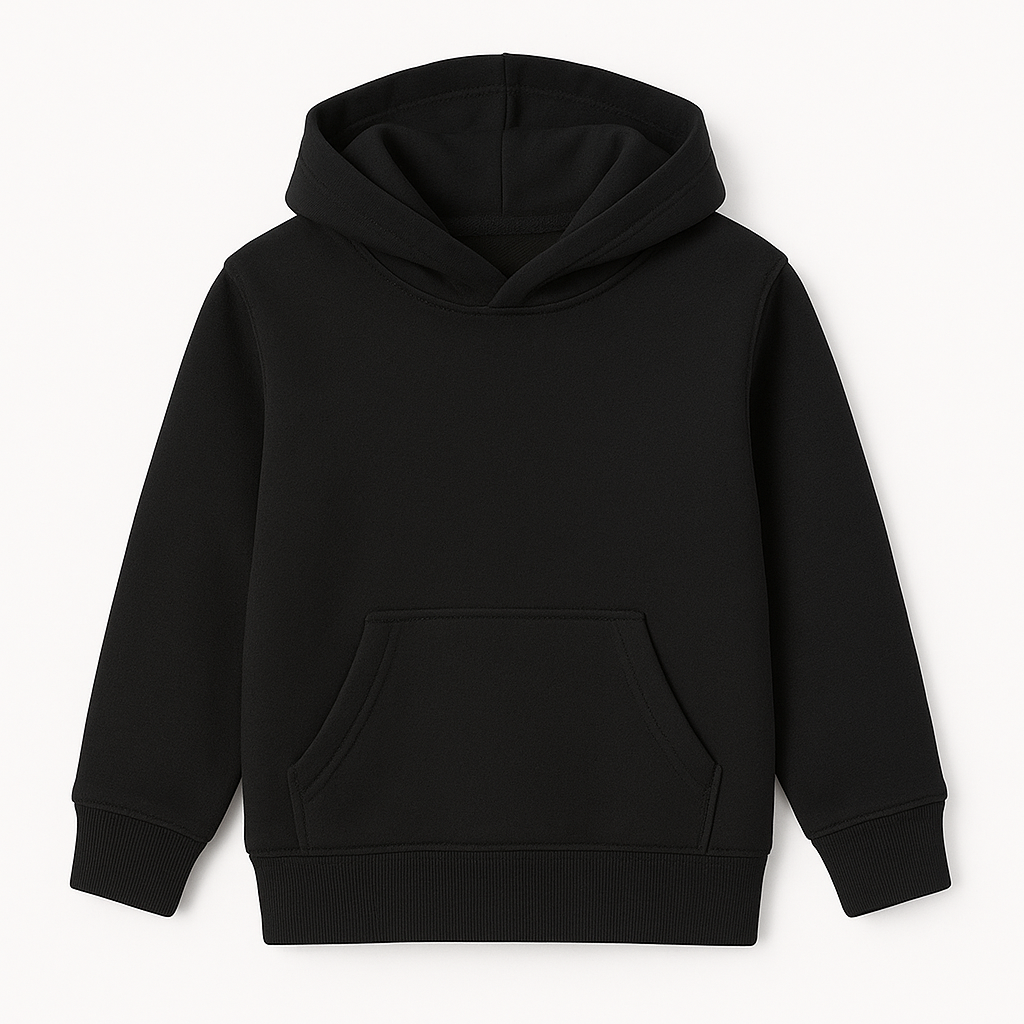Kids Unisex Black Hoodie