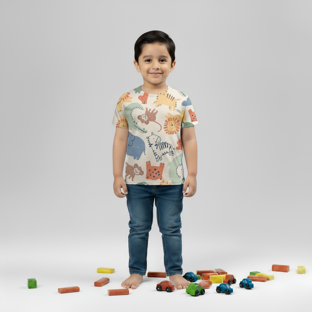 Kids Boys Jungle Friends Tshirt