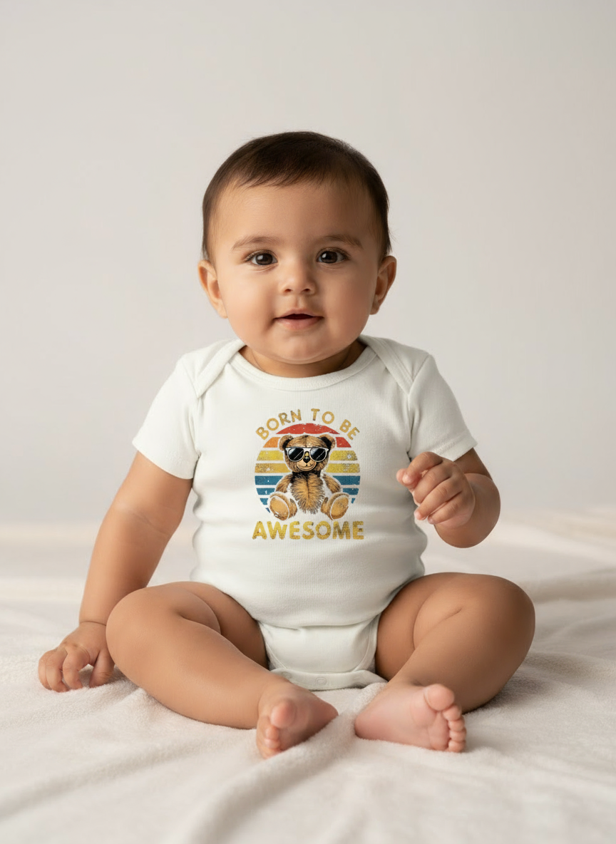 Born to Be Awesome Baby Rompers