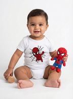 Spider Man Web Baby Romper