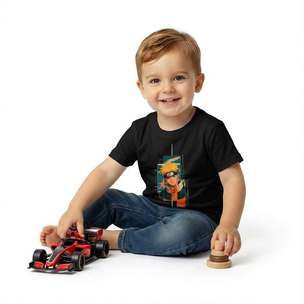 Kids Boys Naruto Minimal Portrait Tshirt