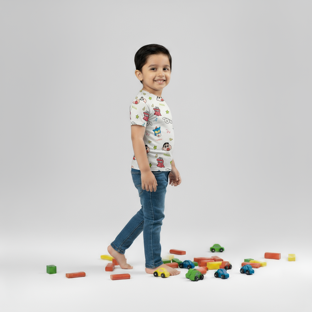 Kids Boys Fun Cartoon Friends Tshirt