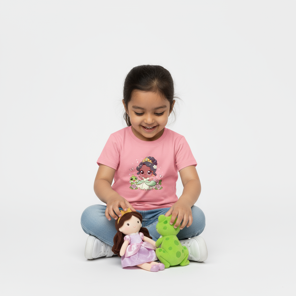 Kids Girls Garden Princess Tshirt