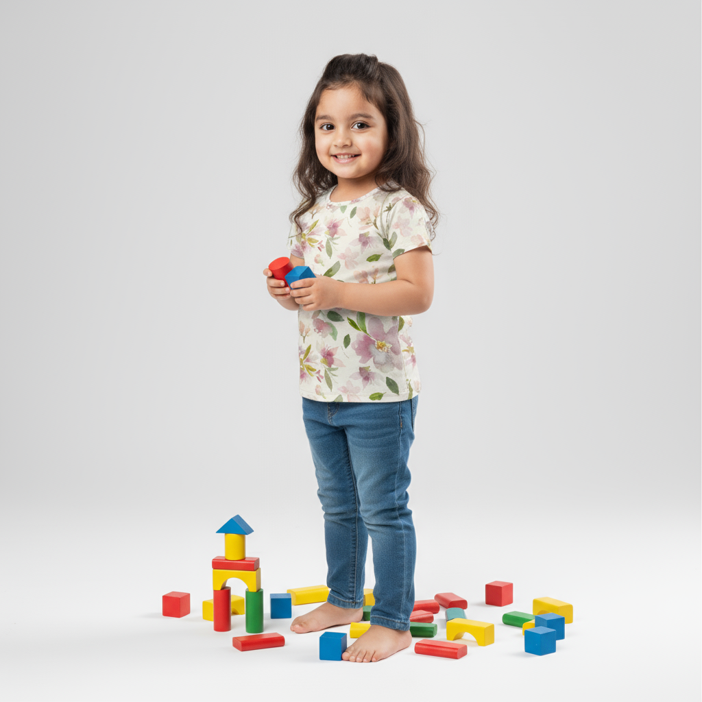 Girls fully printed blossom Garden Tshirt