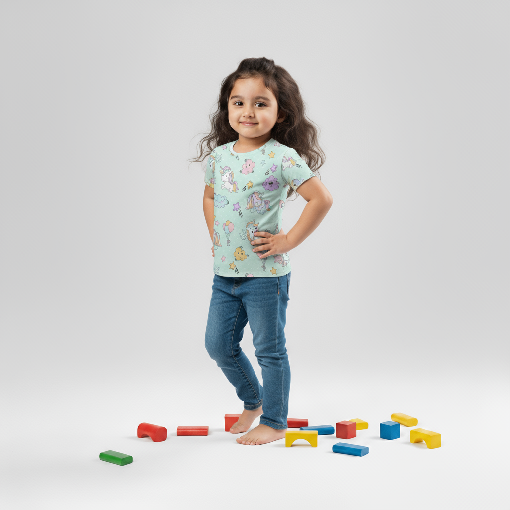 Kids Girl Whimsical Friends Tshirt