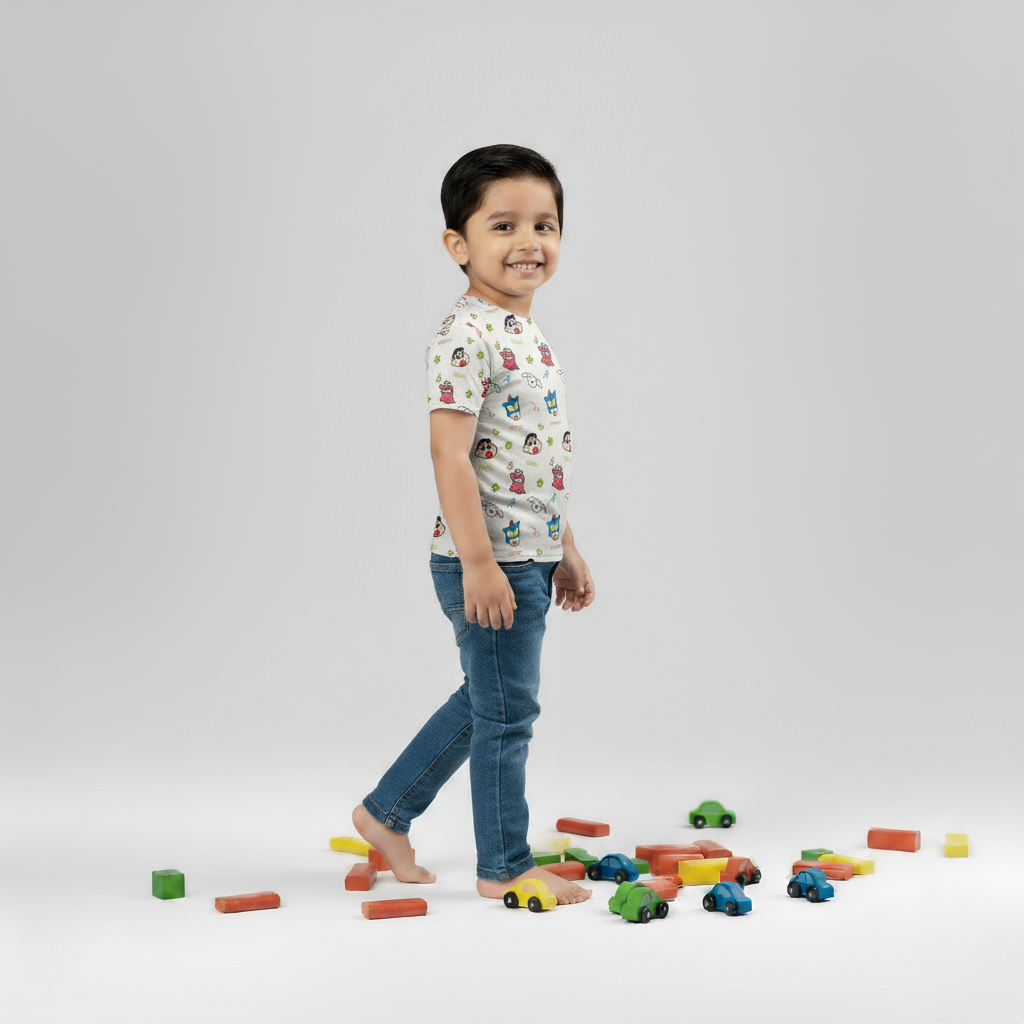 Kids Boys Fun Cartoon Friends Tshirt