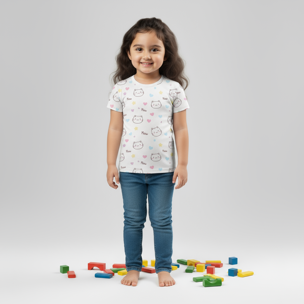 Kids Girl Kitty Cuteness Tshirt