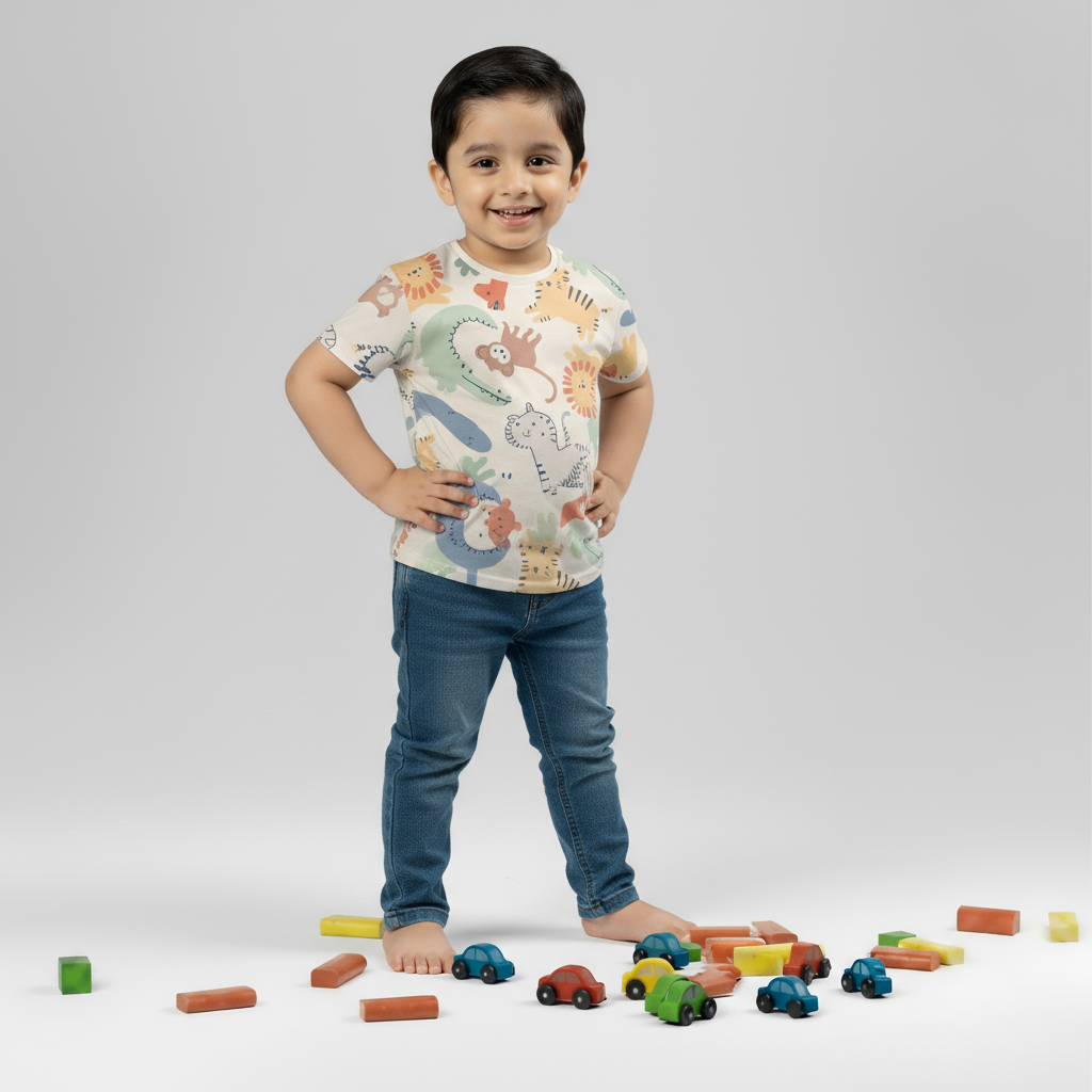 Kids Boys Jungle Friends Tshirt
