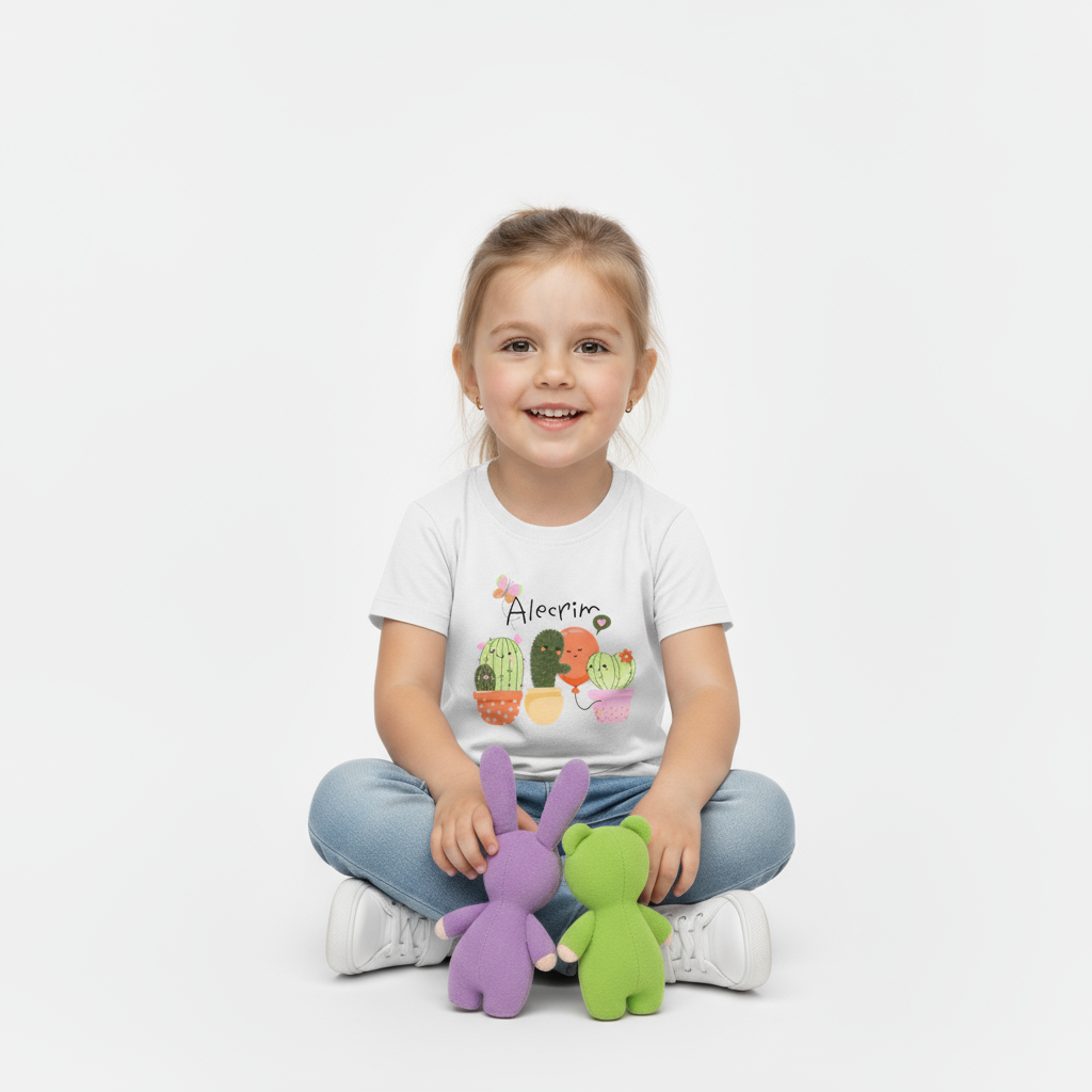 Kids Girls Cactus Summer Tshirt