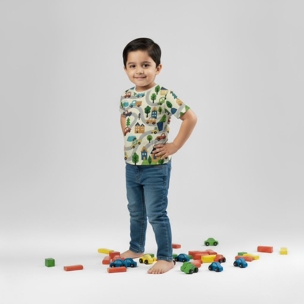 Kids boys Little Town Journey Tshirt