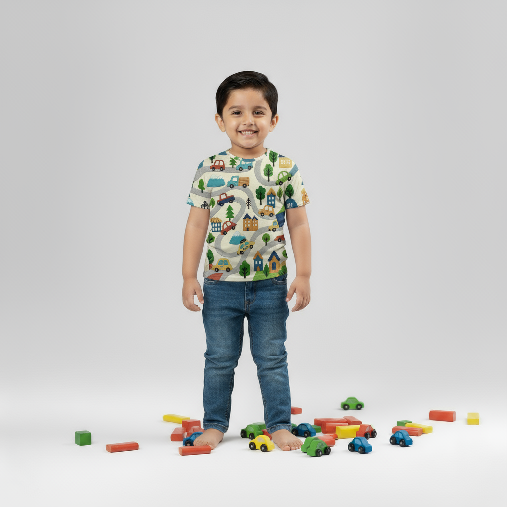 Kids boys Little Town Journey Tshirt