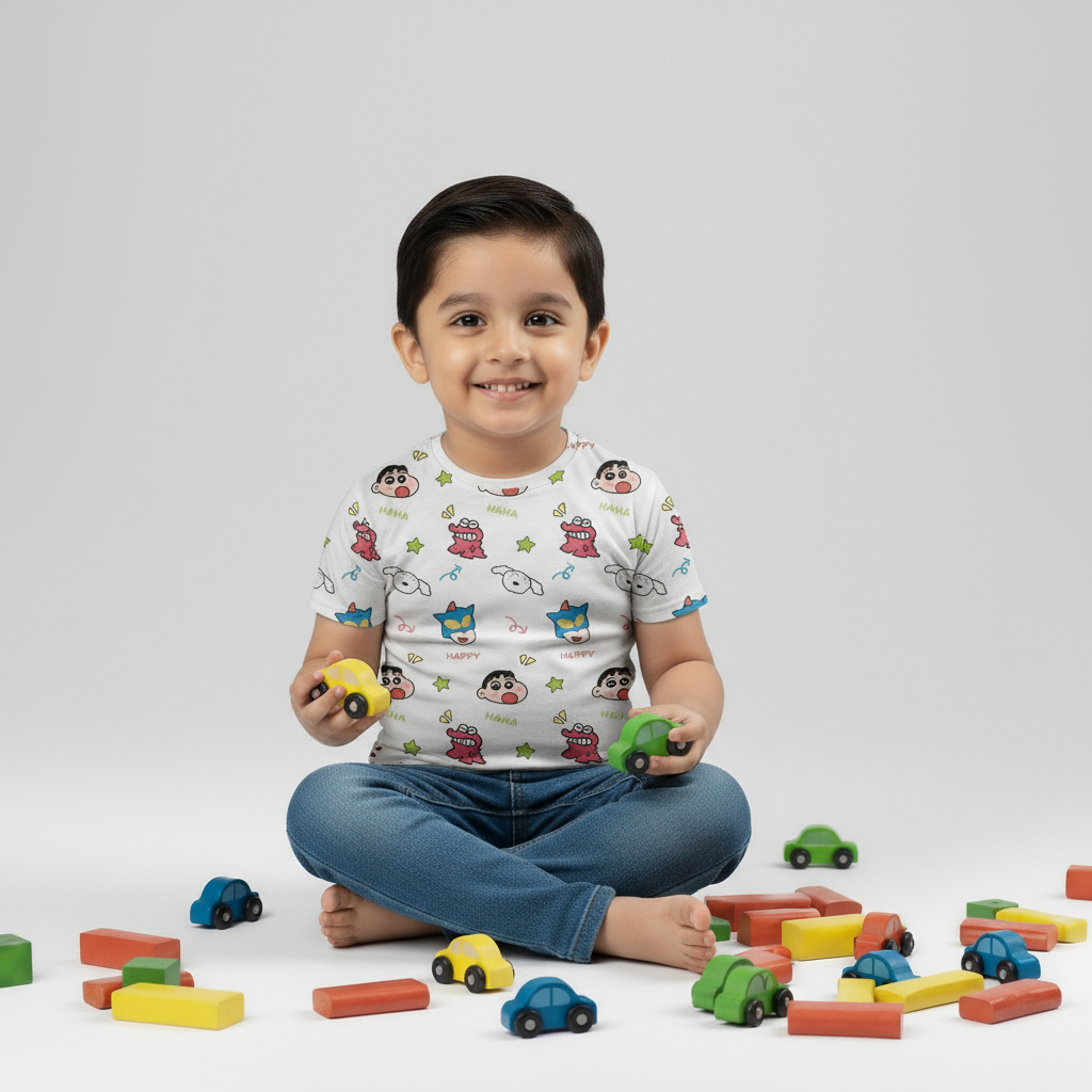 Kids Boys Fun Cartoon Friends Tshirt