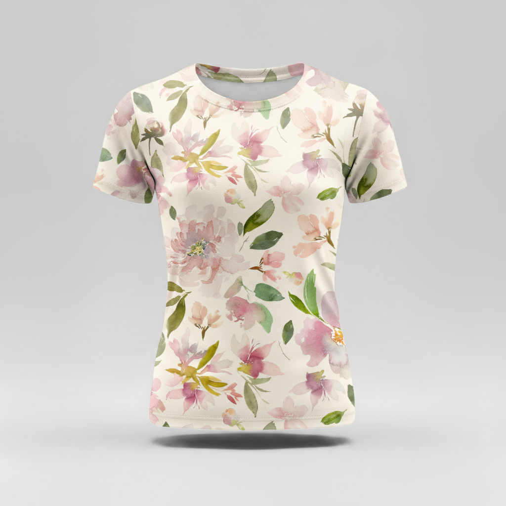 Girls fully printed blossom Garden Tshirt