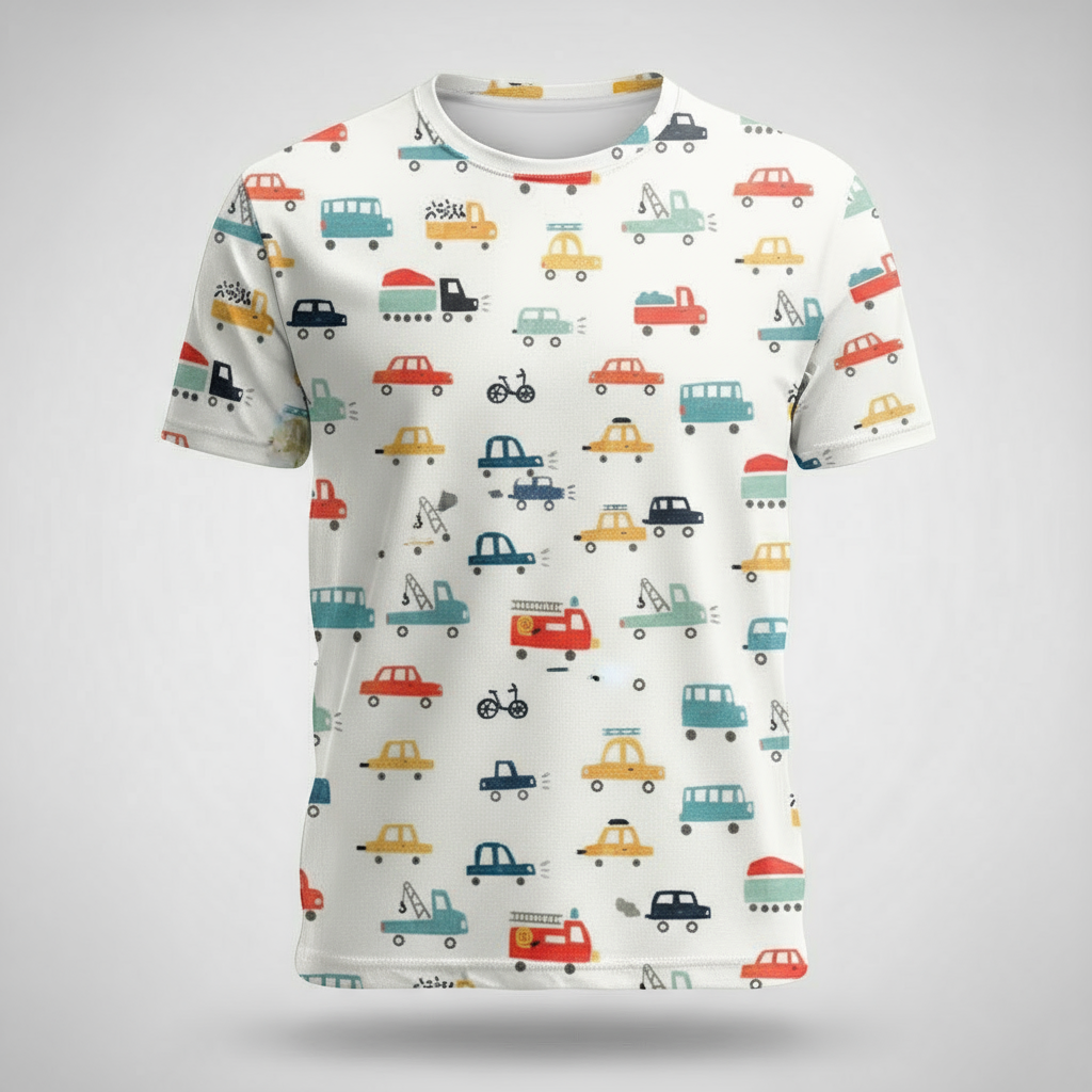Kids Boys Playful Cars Adventure Tshirt