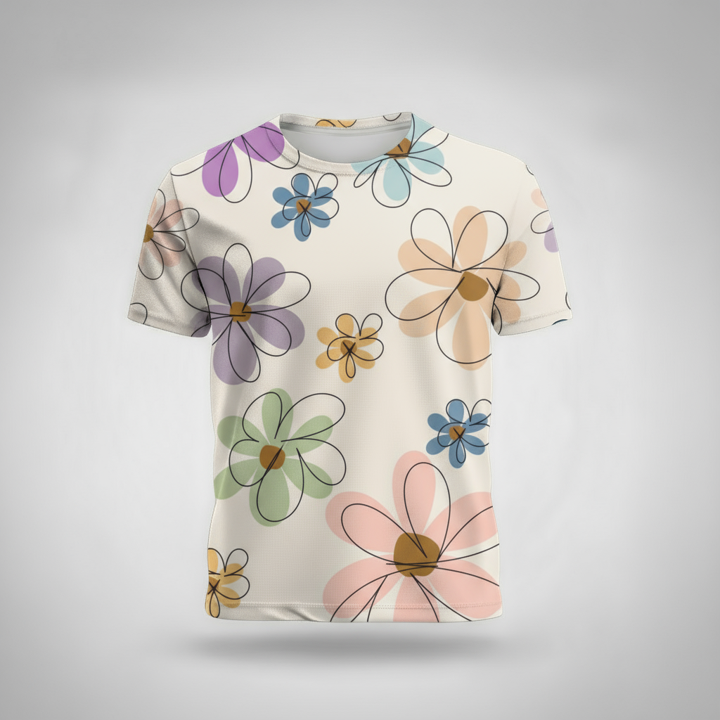 Kids Boys Blooming Flowers Tshirt