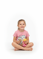 Kids Girls Cute Bunny Friends Tshirt